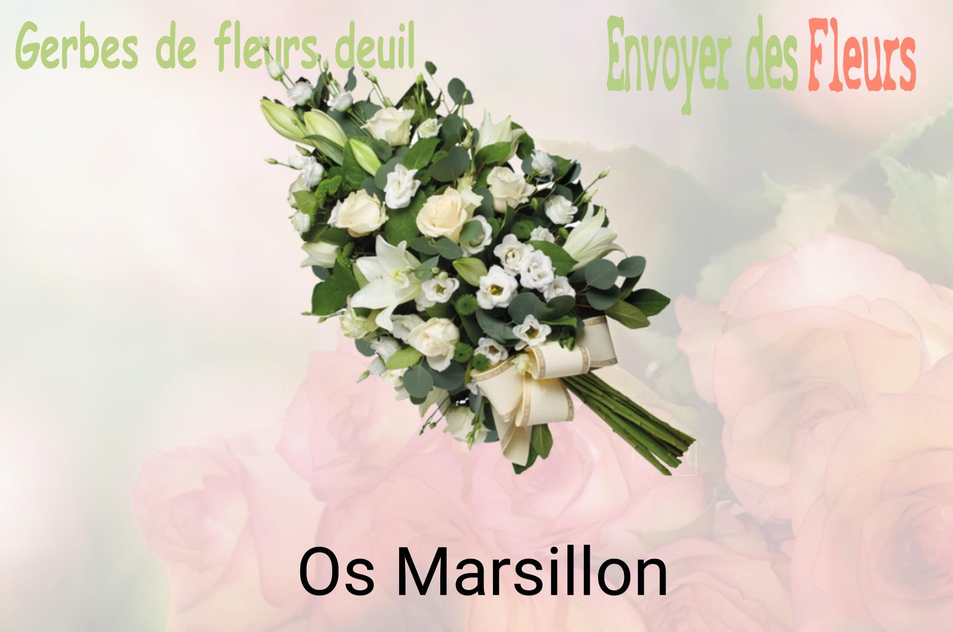 Gerbe de fleurs de deuil livrée à Os-Marsillon
